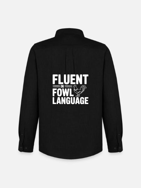 Fluent in Fowl Language - Men's Oxford Shirt by Stanley/Stella - black