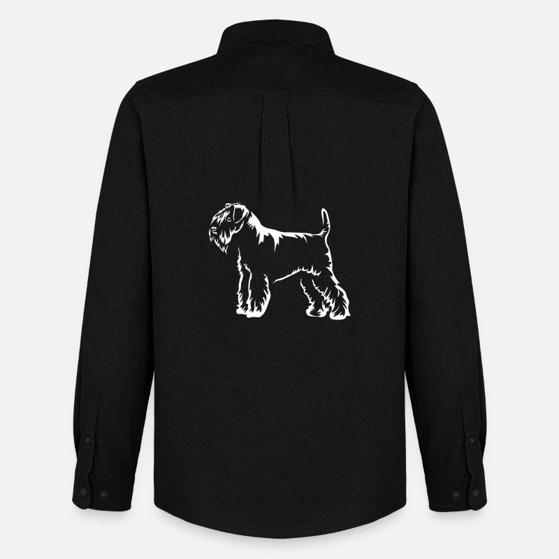 Schnauzer "Black Edition" - Männer Oxford Hemd von Stanley/Stella - Schwarz