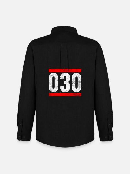 030 - Männer Oxford Hemd von Stanley/Stella - Schwarz