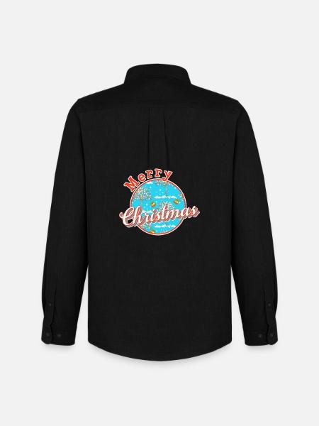 Merry christmas xmas - Chemise Oxford homme Stanley/Stella - noir