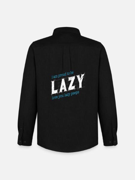 Proud to be lazy - Men's Oxford Shirt by Stanley/Stella - black