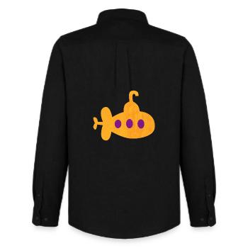 Submarine, Children, Nursery, Underwater, Sea, Ocean - Men's Oxford Shirt by Stanley/Stella - black - Back - AI Model Male 185 dark (185cm)