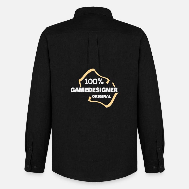 Beruf Gamedesigner - Männer Oxford Hemd von Stanley/Stella - Schwarz