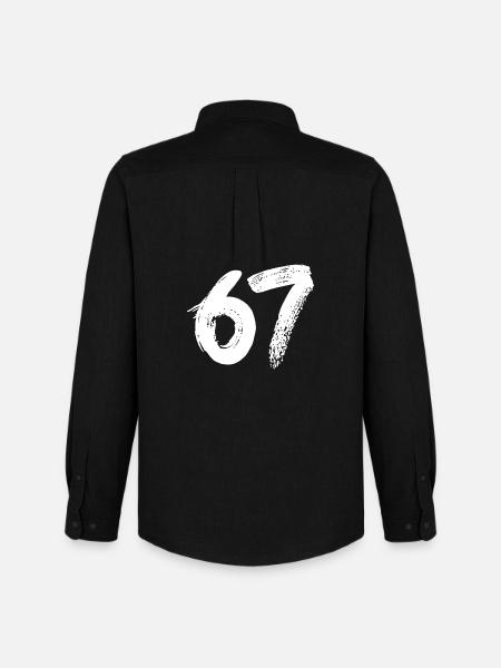67 White Paint - Men's Oxford Shirt by Stanley/Stella - black