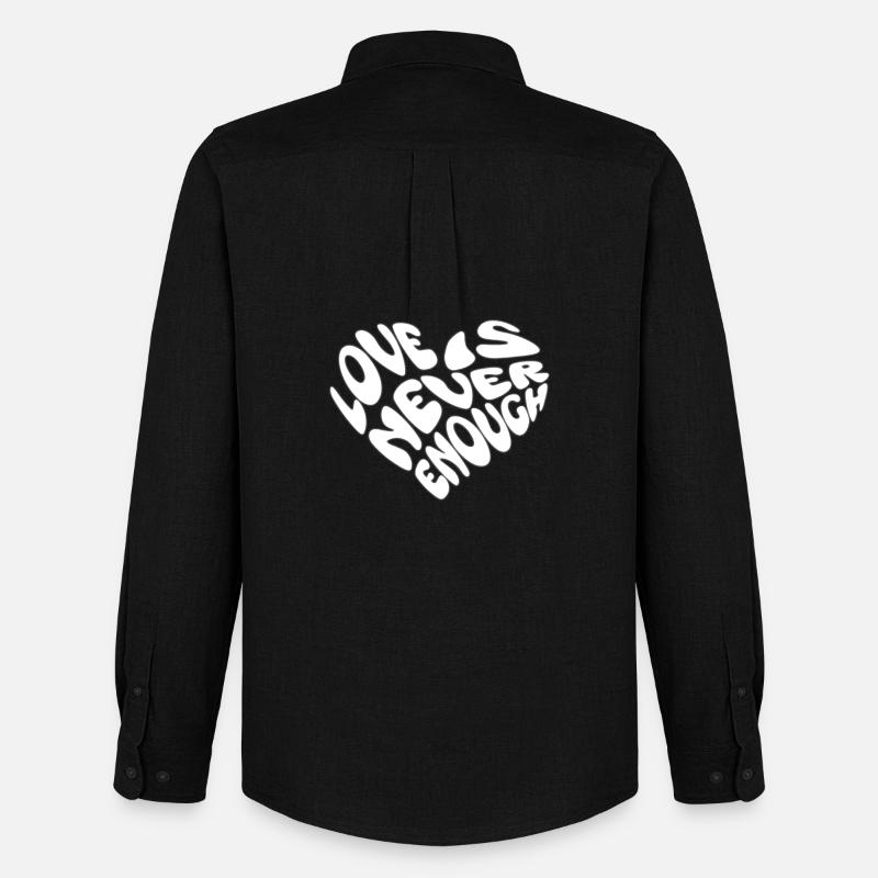 Love Is Never Enough Herz Design - Männer Oxford Hemd von Stanley/Stella - Schwarz