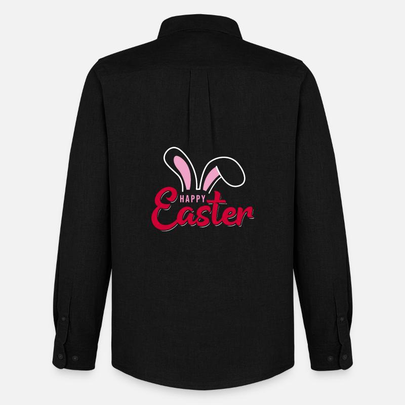 Happy Easter Bunny Scripture - Men's Oxford Shirt by Stanley/Stella - black