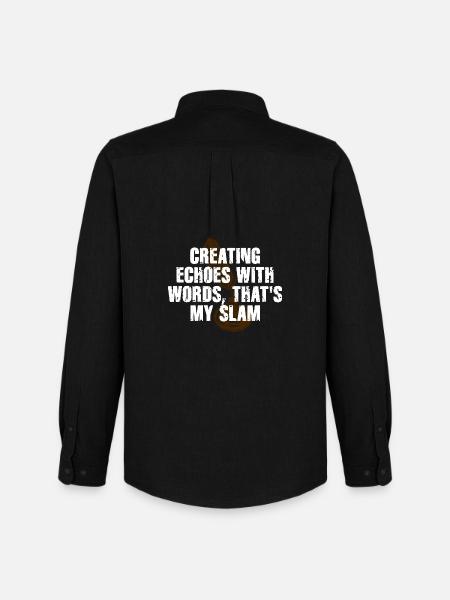 Slam Poetry Guitar Echos - Chemise Oxford homme Stanley/Stella - noir