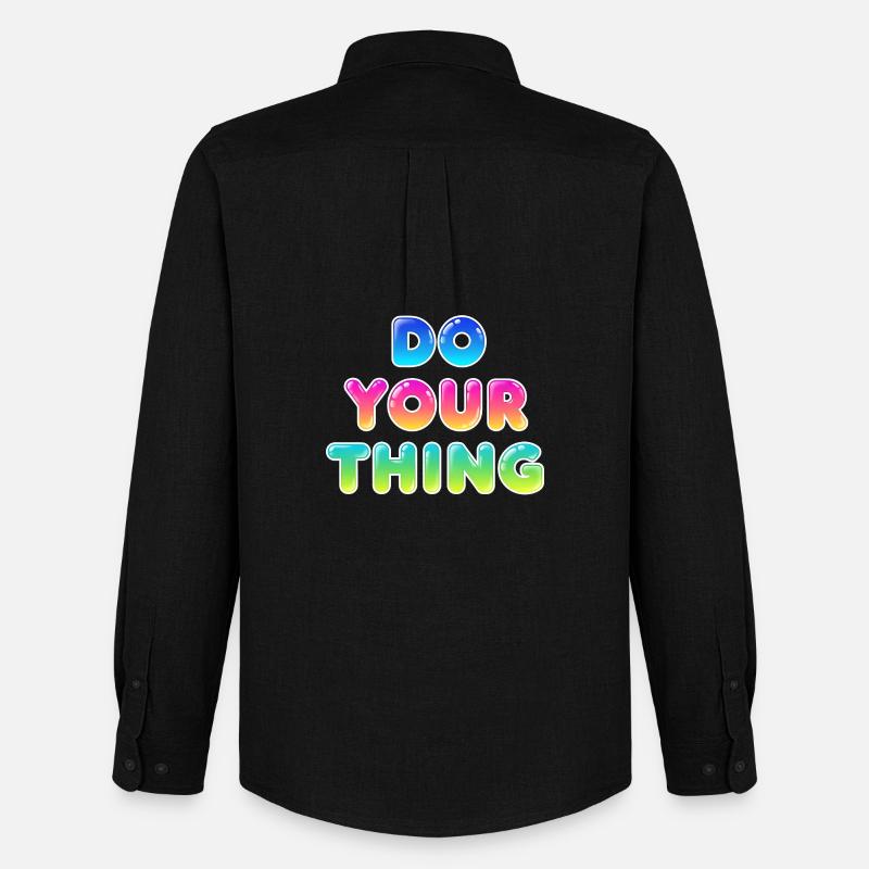 Do Your Thing Motivations Statement Style - Männer Oxford Hemd von Stanley/Stella - Schwarz