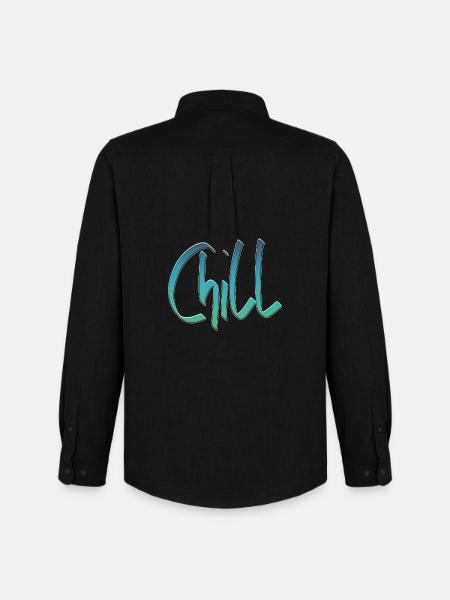 Chill encore - Chemise Oxford homme Stanley/Stella - noir