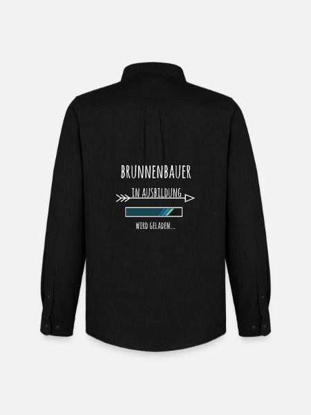 Brunnenbauer Ausbildung Geschenk - Männer Oxford Hemd von Stanley/Stella - Schwarz
