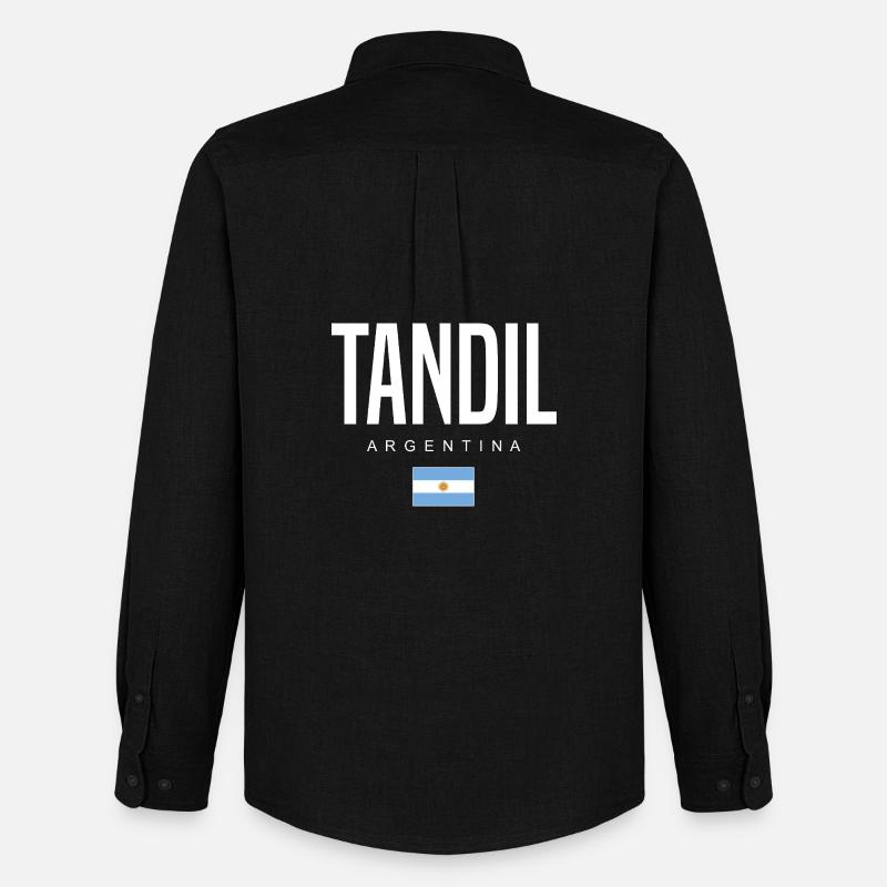 Tandil Argentinien Argentinier - Männer Oxford Hemd von Stanley/Stella - Schwarz