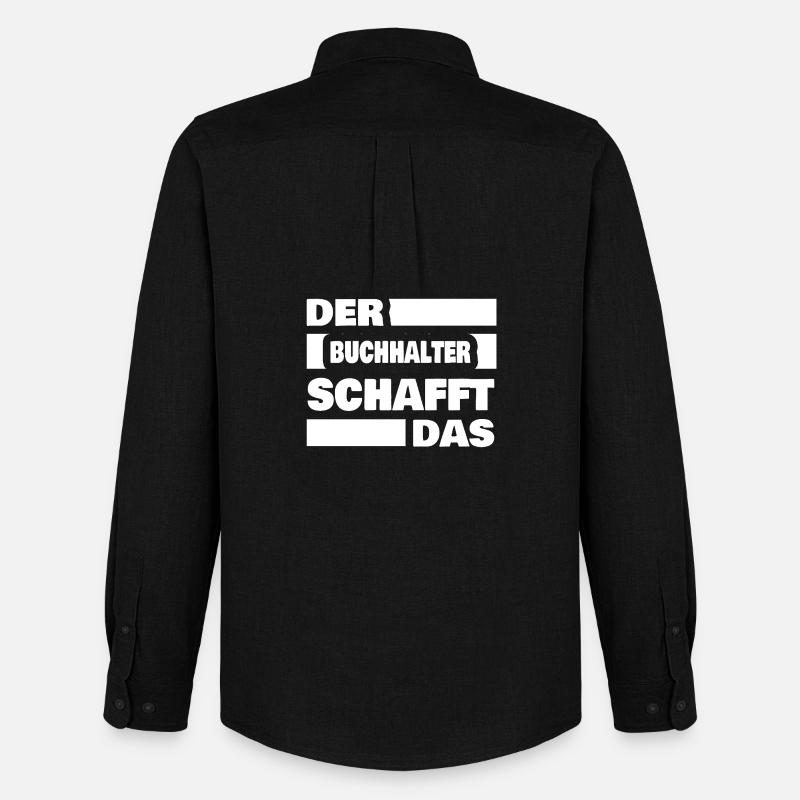 Buchhalter - Männer Oxford Hemd von Stanley/Stella - Schwarz
