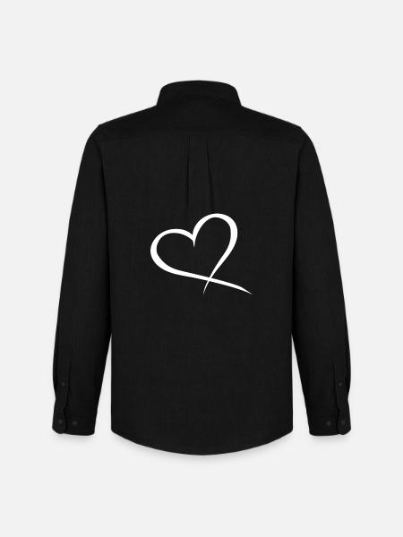 Heart design love - Men's Oxford Shirt by Stanley/Stella - black
