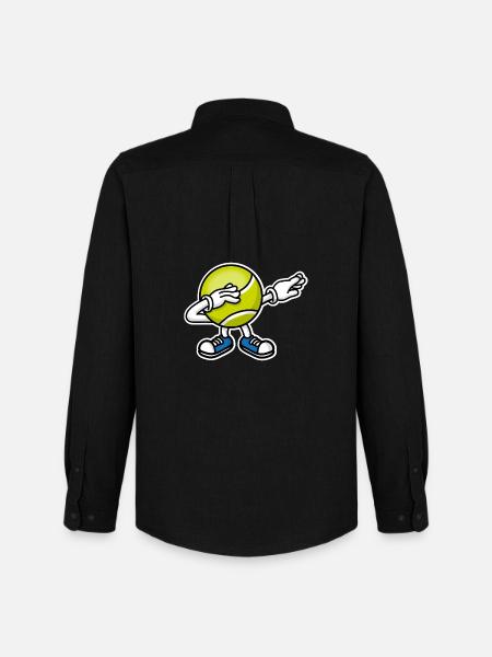 Dab dabbing tennis ball - Men's Oxford Shirt by Stanley/Stella - black
