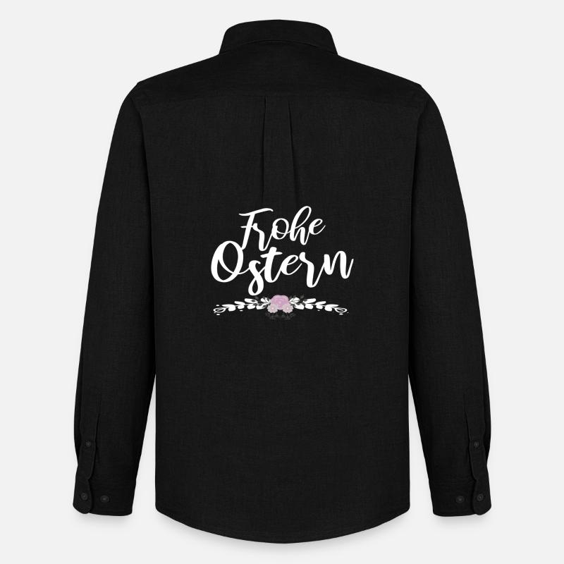 frohe Ostern - Männer Oxford Hemd von Stanley/Stella - Schwarz