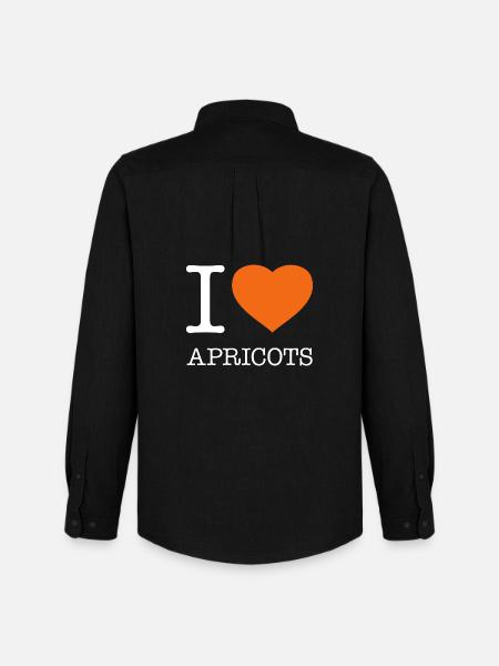 J’AIME LES ABRICOTS Aprikosen - Chemise Oxford homme Stanley/Stella - noir