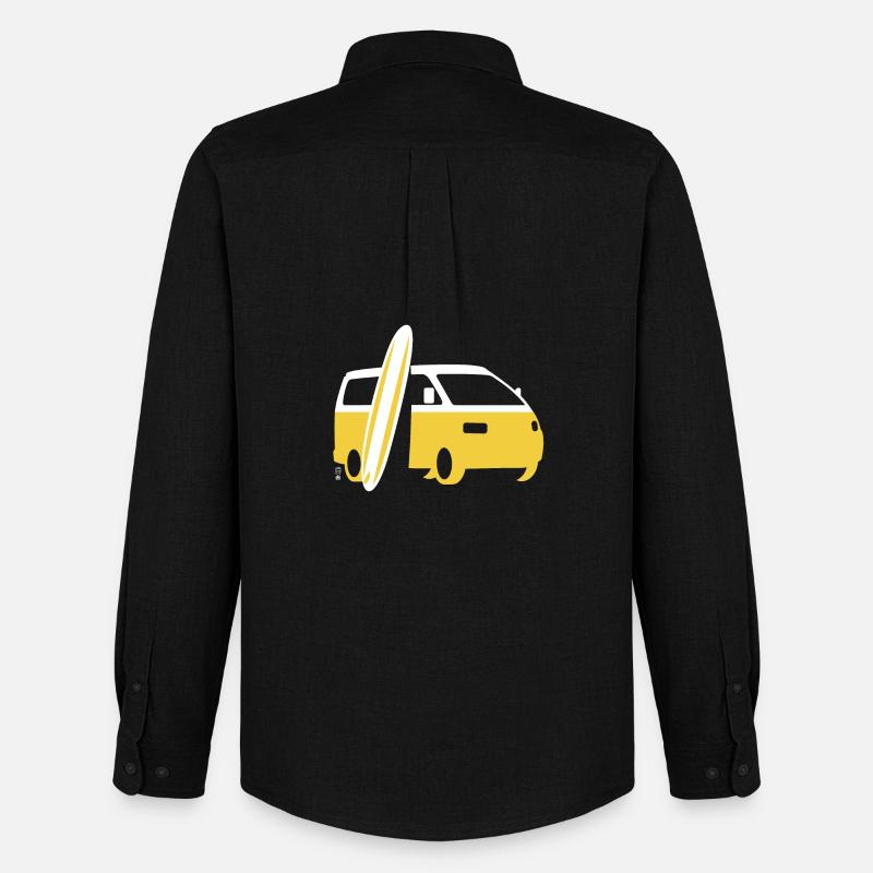 Vanlife & Surfen - Männer Oxford Hemd von Stanley/Stella - Schwarz