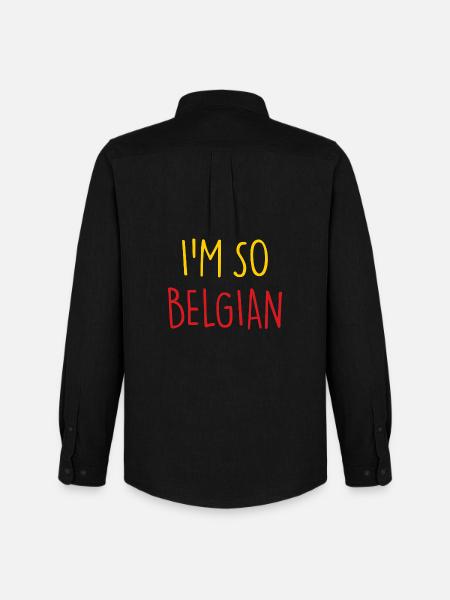 I'M SO BELGIAN BELGIAN Belgium - Men's Oxford Shirt by Stanley/Stella - black