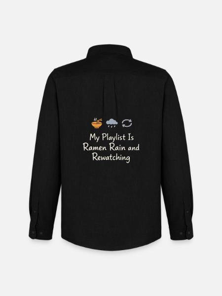 Anime introvert Weeb couch potato - Men's Oxford Shirt by Stanley/Stella - black