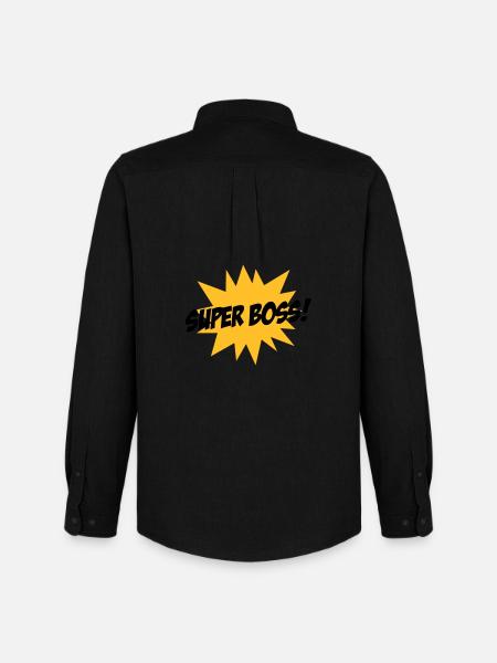 Super Boss ! - Men's Oxford Shirt by Stanley/Stella - black