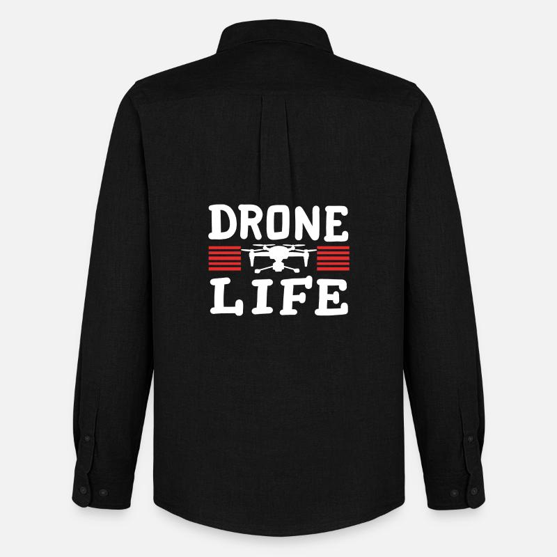 Drohnenpilot RC FPV Quadrocopter - Männer Oxford Hemd von Stanley/Stella - Schwarz