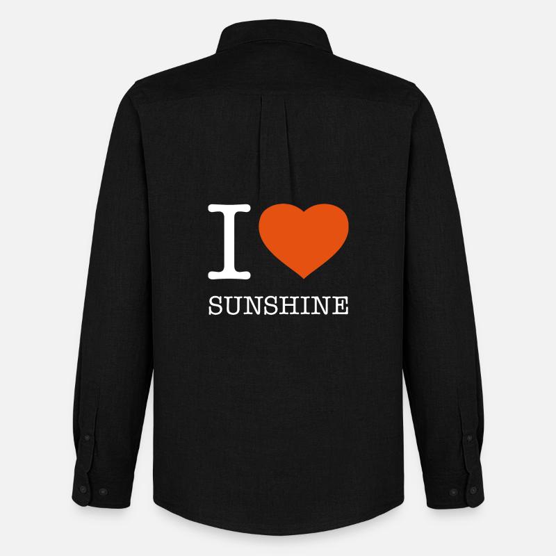 I LOVE SUNSHINE Sonne - Männer Oxford Hemd von Stanley/Stella - Schwarz