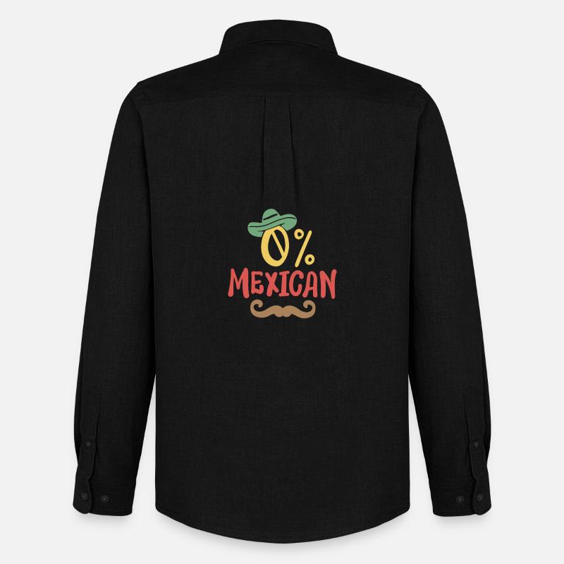 0 % Mexikaner Cinco de Mayo - Männer Oxford Hemd von Stanley/Stella - Schwarz