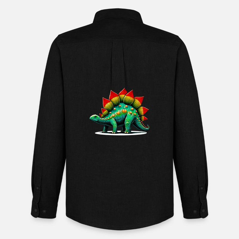 Dinosaurier - Männer Oxford Hemd von Stanley/Stella - Schwarz