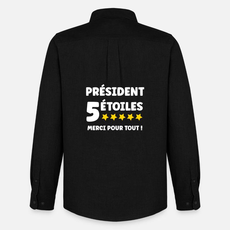 Präsident - Männer Oxford Hemd von Stanley/Stella - Schwarz