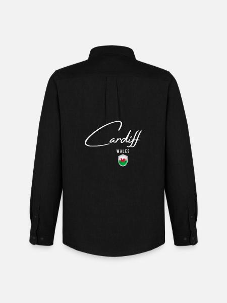 Cardiff Wales, elegant design Cardiff - Men's Oxford Shirt by Stanley/Stella - black