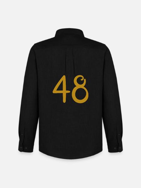 48 - Chemise Oxford homme Stanley/Stella - noir