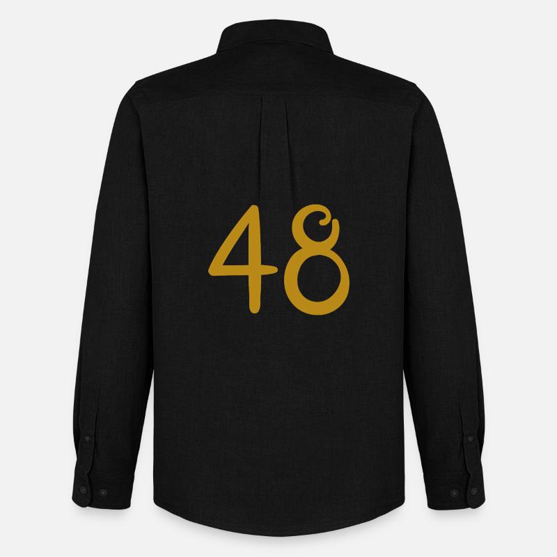 48 - Männer Oxford Hemd von Stanley/Stella - Schwarz