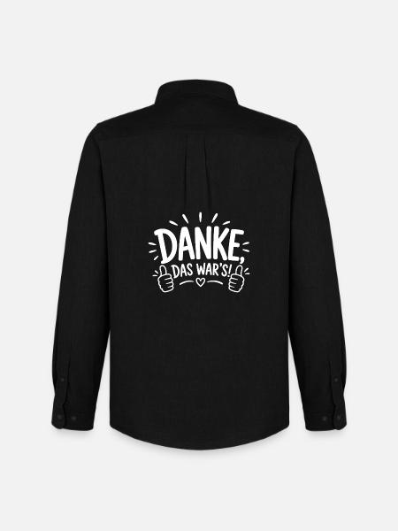 Danke, das war's! - Männer Oxford Hemd von Stanley/Stella - Schwarz