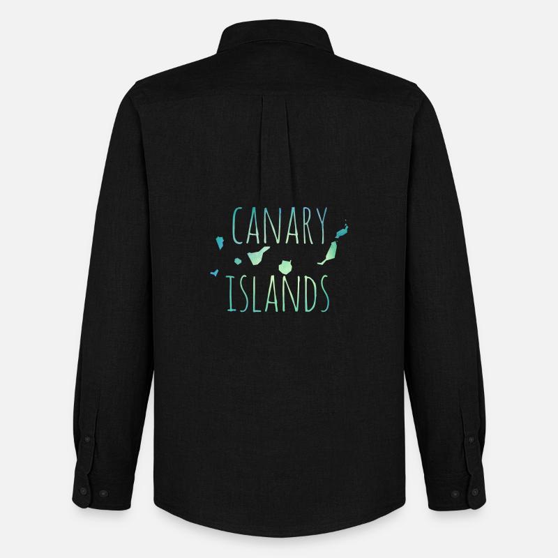 Canary Islands - Männer Oxford Hemd von Stanley/Stella - Schwarz