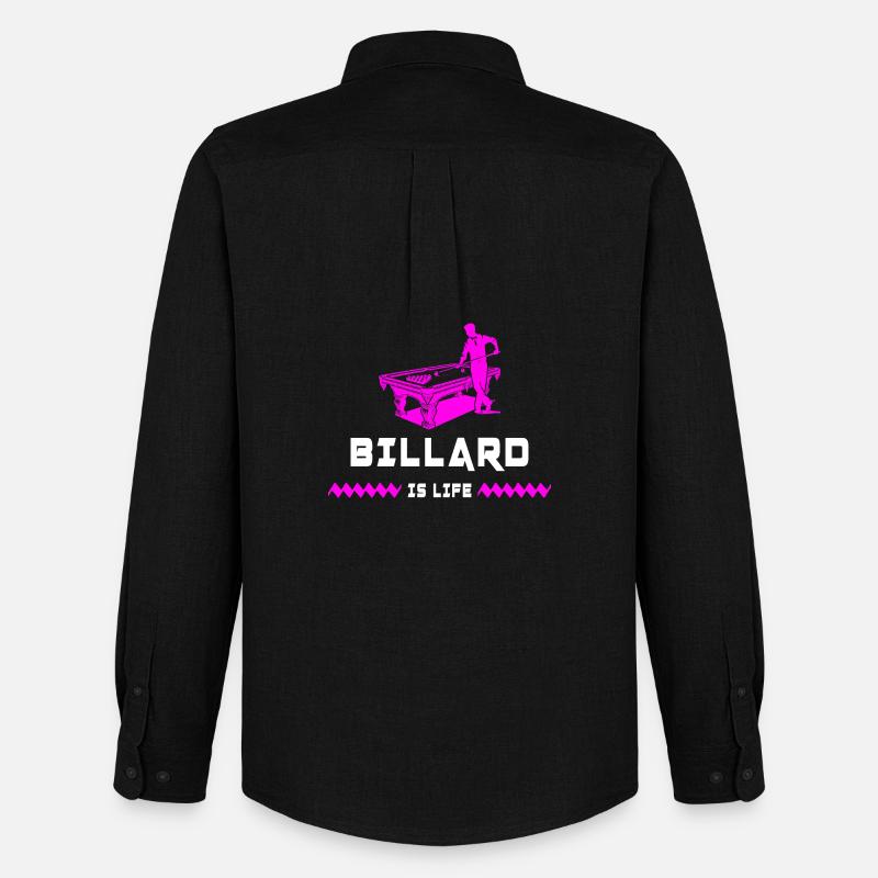 Billard ist Leben - Männer Oxford Hemd von Stanley/Stella - Schwarz