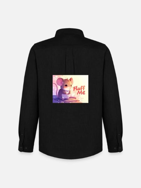 Mouse Fluff me - Men's Oxford Shirt by Stanley/Stella - black