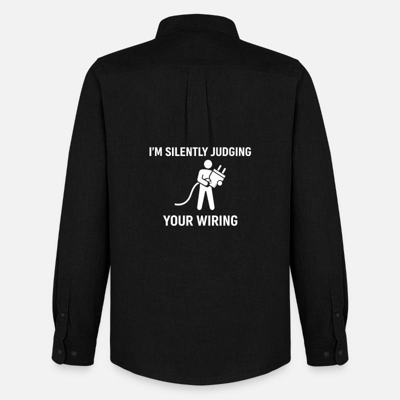 I'm Silently Judging Your Wiring - Men's Oxford Shirt by Stanley/Stella - black