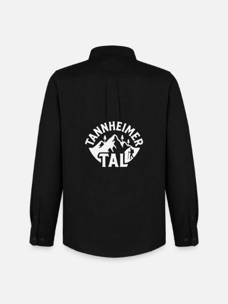 Tannheimer Tal Bergpanorama - Männer Oxford Hemd von Stanley/Stella - Schwarz