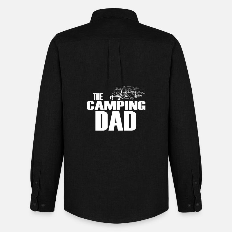 The Camping Dad - Männer Oxford Hemd von Stanley/Stella - Schwarz