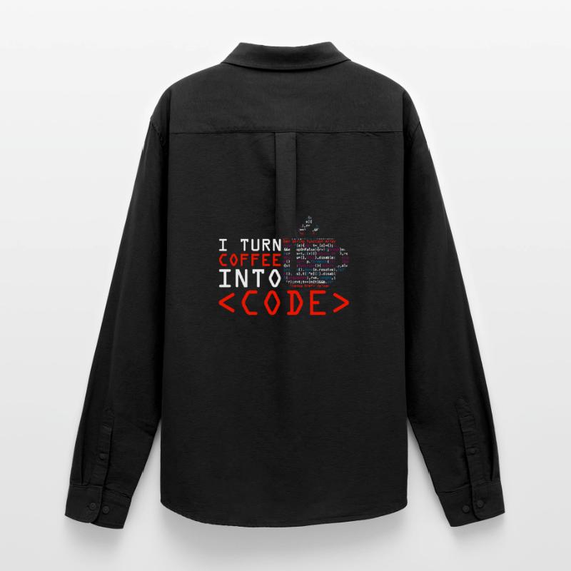 Programmers generate code from coffee Men's Oxford Shirt by Stanley/Stella