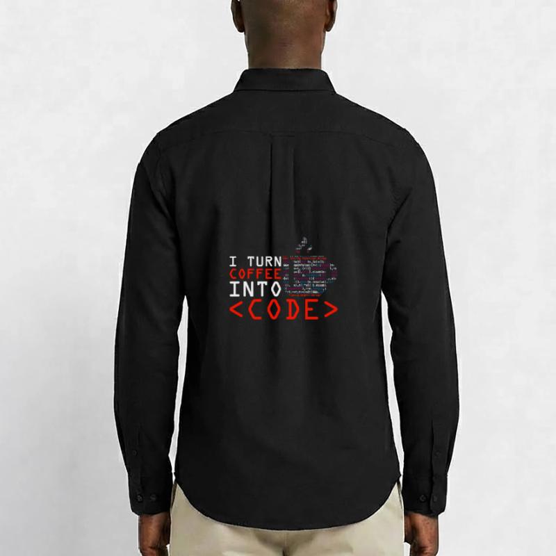 Programmers generate code from coffee Men's Oxford Shirt by Stanley/Stella