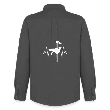 Arborist Vintage - Men's Oxford Shirt by Stanley/Stella - anthracite - Back - AI Model Male 185 dark (185cm)