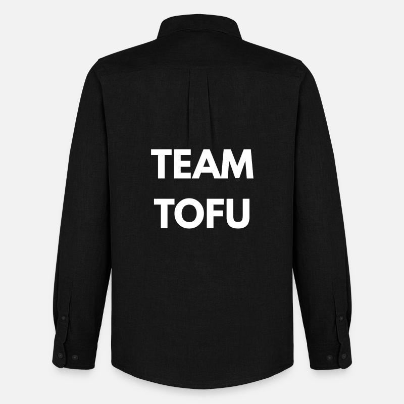 Team Tofu – Vegan Statement - Männer Oxford Hemd von Stanley/Stella - Schwarz