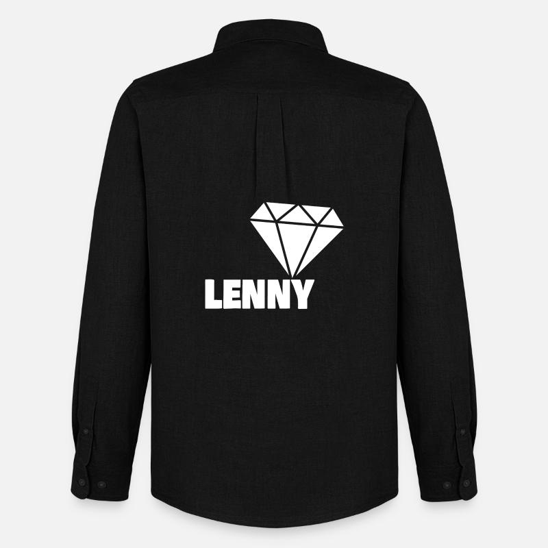 Lenny als Diamant - Männer Oxford Hemd von Stanley/Stella - Schwarz