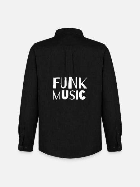 Funk-Musik Kühne Retro-Typografie - Männer Oxford Hemd von Stanley/Stella - Schwarz