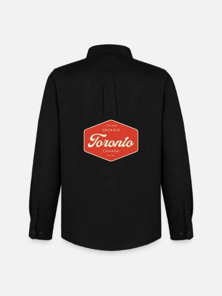 Toronto Retro Sign - Men's Oxford Shirt by Stanley/Stella - black