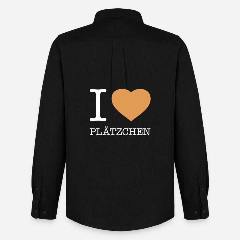 I love Plätzchen - Männer Oxford Hemd von Stanley/Stella - Schwarz