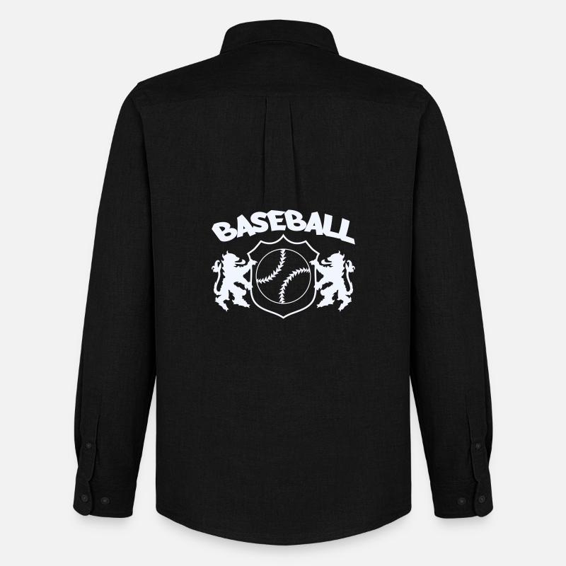 Baseball Wappen - Männer Oxford Hemd von Stanley/Stella - Schwarz