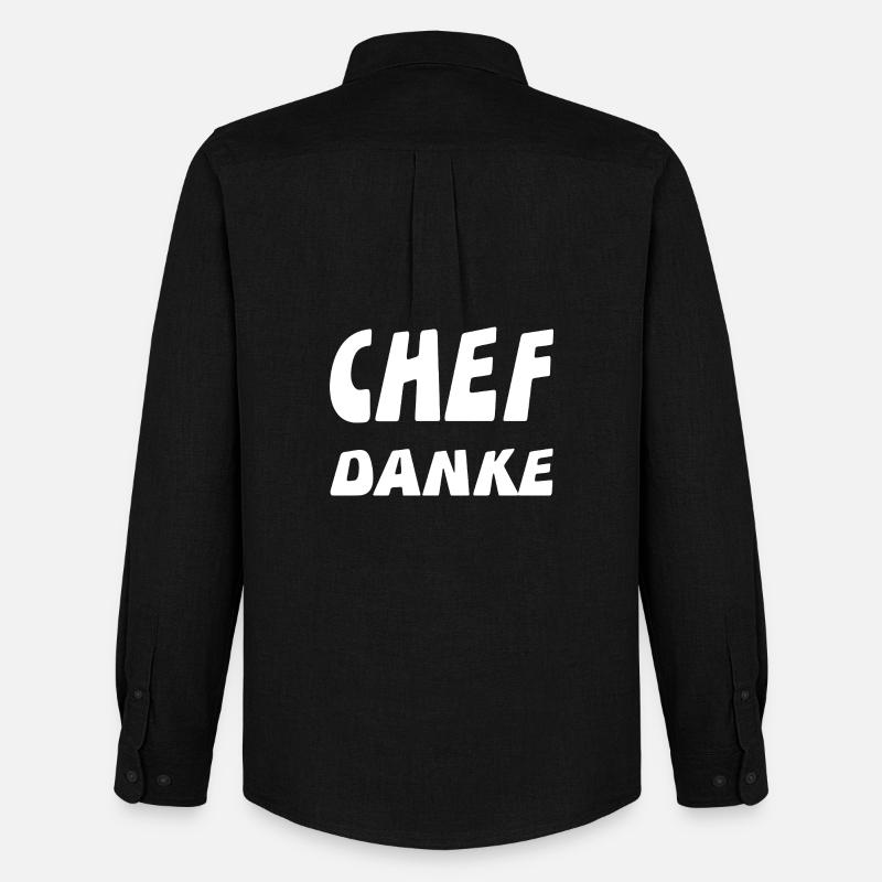 Chef - Männer Oxford Hemd von Stanley/Stella - Schwarz