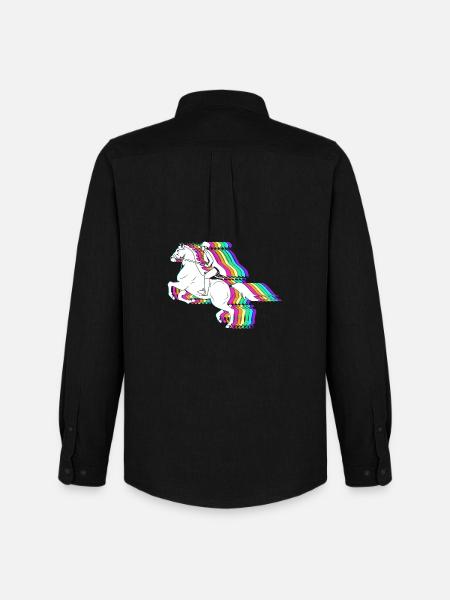 Courses de chevaux - Chemise Oxford homme Stanley/Stella - noir
